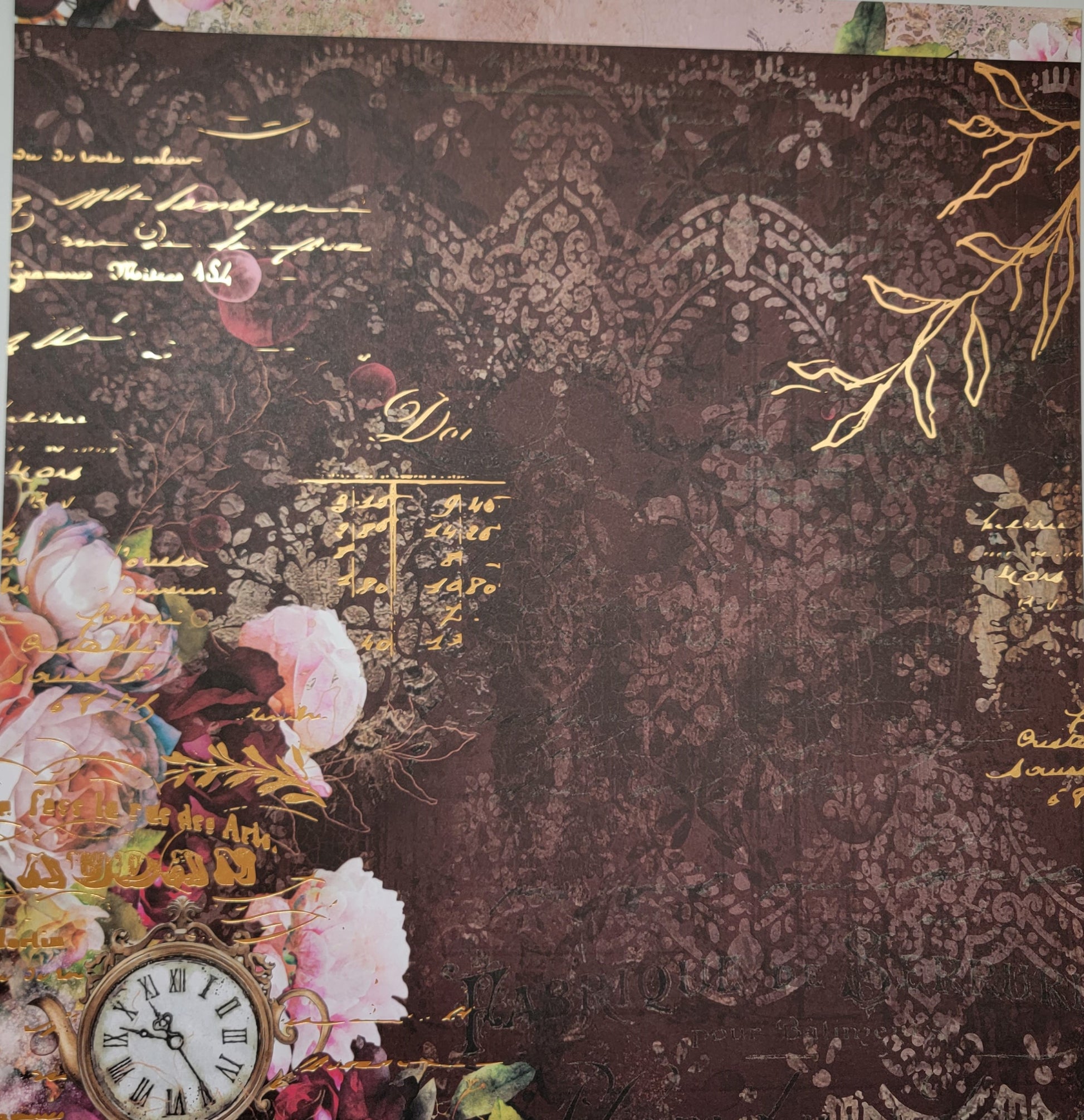 Lost in Wonderland 12x12 Scrapbook Paper With Foil Details