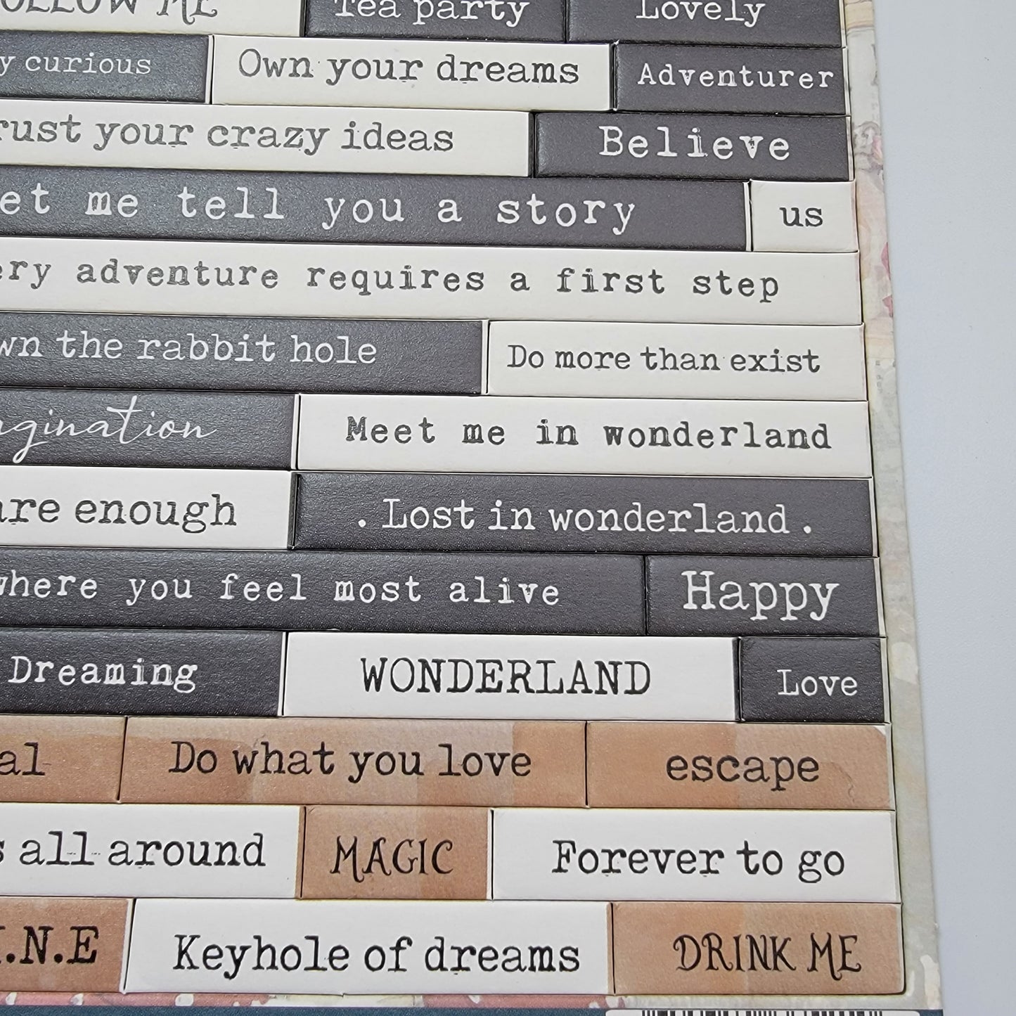 Lost in Wonderland Chipboard Stickers