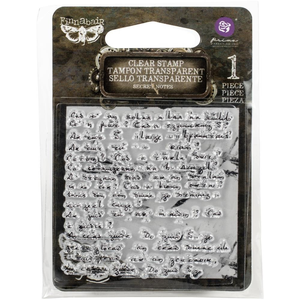 Secret Notes Script Stamp by Finnabair - Discontinued
