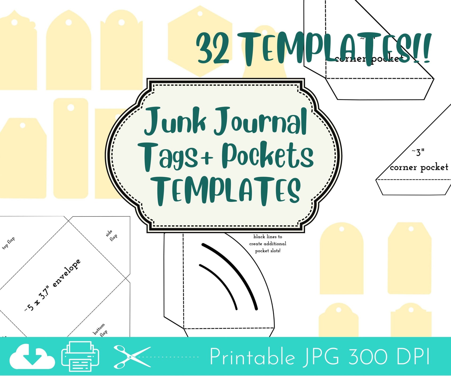 Blank Gift Tags Junk Journals Graphic by deborahannesdigital · Creative  Fabrica